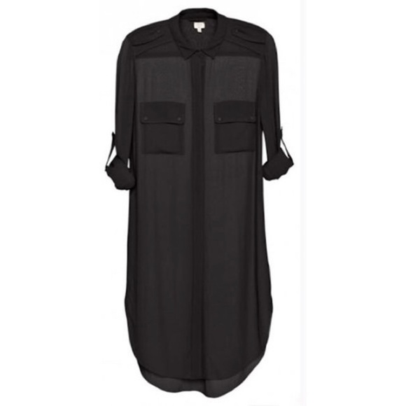 Aritzia Wilfred Baye Sheer Silk Tunic Dress - Picture 1 of 6